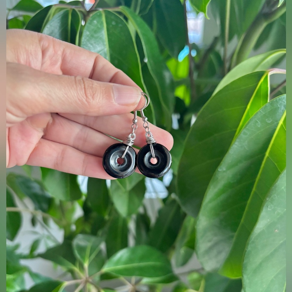 Black Obsidian Earrings